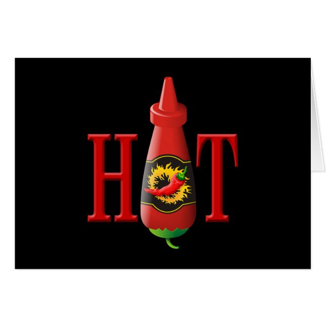 Hot Sauce Bottle (Front Horizontal)