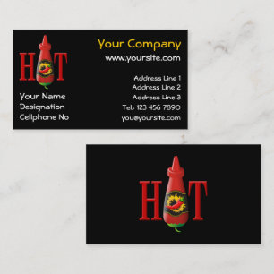 Hot Sauce Bottle Business Card