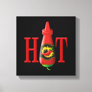 Hot Sauce Bottle Canvas Print