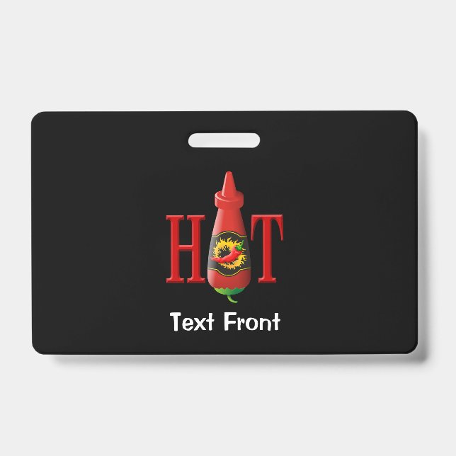 Hot Sauce Bottle ID Badge (Front)