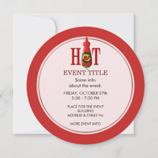 Hot sauce bottle invitation
