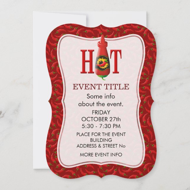 Hot sauce bottle invitation (Back)
