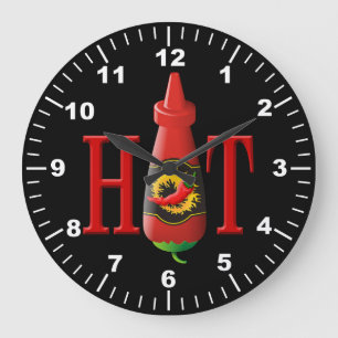 Hot sauce bottle large clock