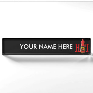 Hot Sauce Bottle Nameplate