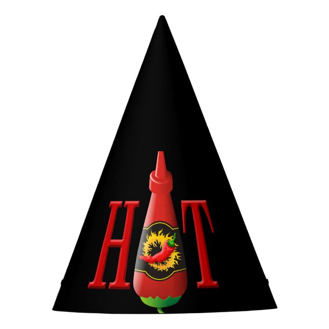 Hot sauce bottle party hat (Front)