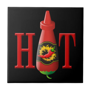 Hot sauce bottle tile