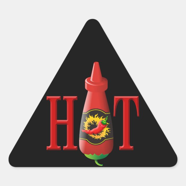 Hot sauce bottle triangle sticker (Front)