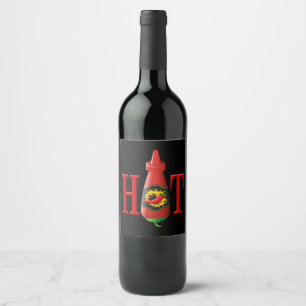 Hot Sauce Bottle Wine Label