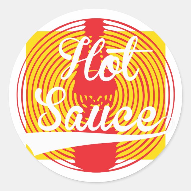 Hot Sauce! Classic Round Sticker (Front)