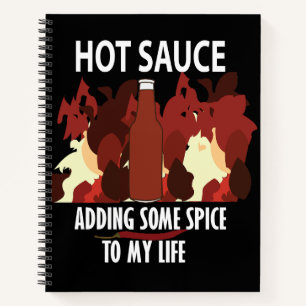 Hot Sauce Ketchup Fire Red Chilli Pepper  Notebook