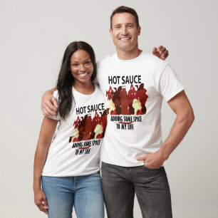 Hot Sauce Ketchup Fire Red Chilli Pepper T-Shirt