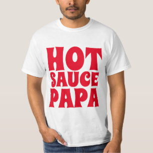 HOT SAUCE PAPA MENS DAD T-SHIRTS