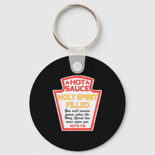 Hot Sauce Spirit Filled Condiment Costume Party Ma Key Ring