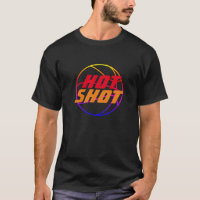 Hot Shot | Basketball Quote with Blue Text