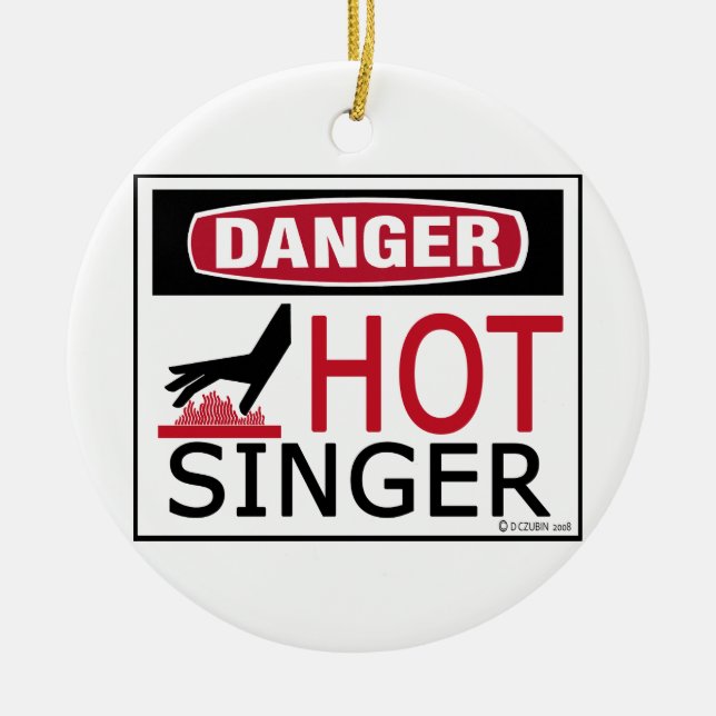 Hot Singer Ceramic Tree Decoration (Front)