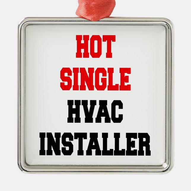 Hot Single Hot Single HVAC Installer Metal Tree Decoration (Front)