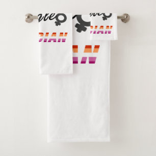 Hot Single Lesbian Lesbian Pride Bath Towel Set