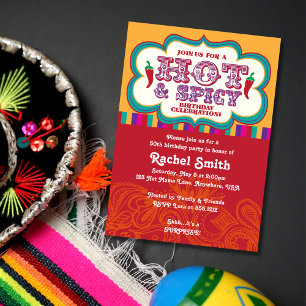 Hot & Spicy Birthday Invitation