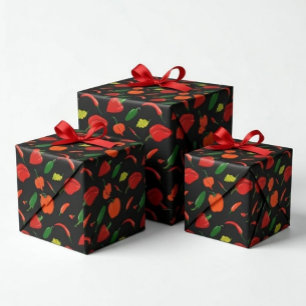 Hot & Spicy Chili Peppers Wrapping Paper