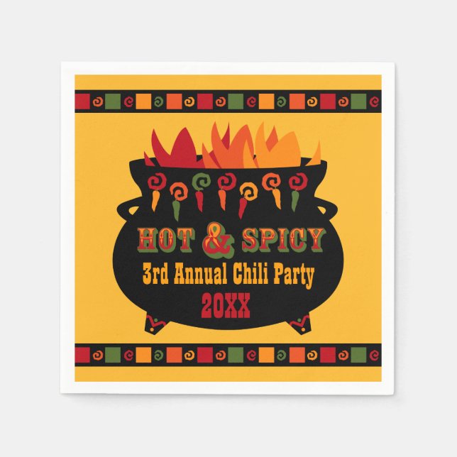Hot & Spicy Chilli Party Napkin (Front)
