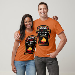 Hot Spicy Chilli Sauce Halloween Costume Family  T-Shirt