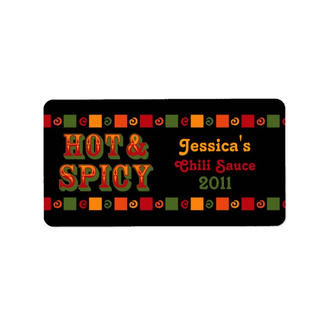 Hot & Spicy Food Label (Front)