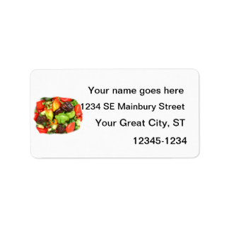 Hot Spicy Peppers Different Species, Spice it up! Label