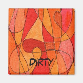 "Hot Spot" Abstract Dishwasher Status Magnet