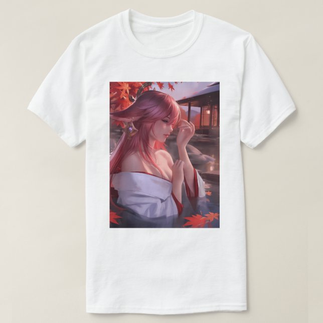 Hot Spring Yae Miko 153 T-Shirt (Design Front)