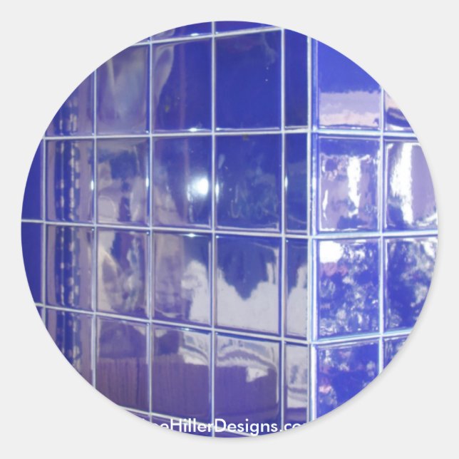 Hot Springs, AR BlueTile Reflection Gifts Apparel Classic Round Sticker (Front)