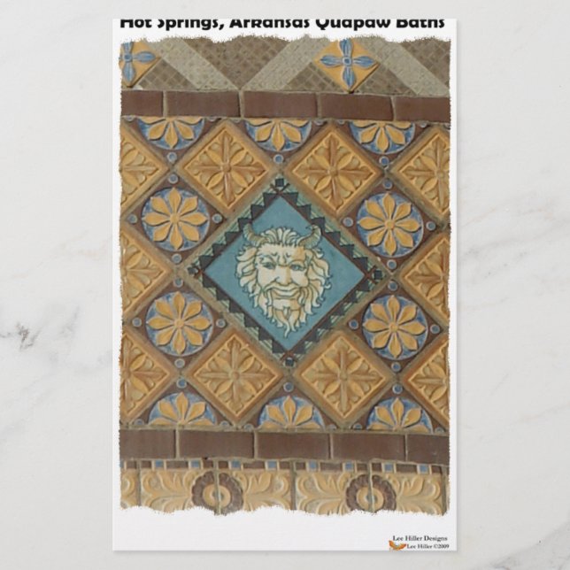 Hot Springs, AR Quapaw Dome Tiles Gifts Apparel Stationery (Front)