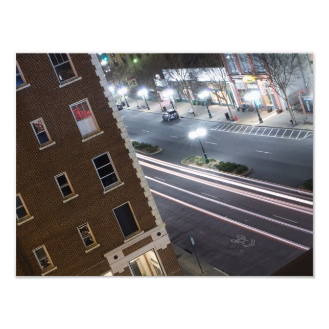 Hot Springs, Arkansas at night. Photo Print (Front)