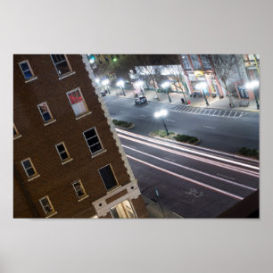 Hot Springs, Arkansas at night Poster