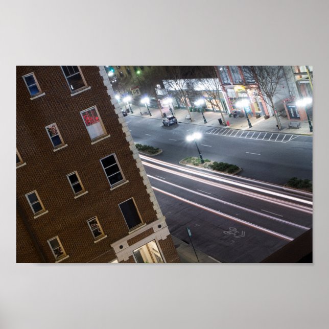 Hot Springs, Arkansas at night Poster (Front)