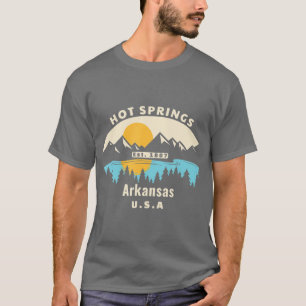Hot Springs Arkansas Souvenir Mountain Sunset Rive T-Shirt