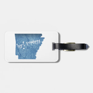 Hot Springs Arkansas Wood Grain Luggage Tag