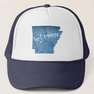 Hot Springs Arkansas Wood Grain Trucker Hat