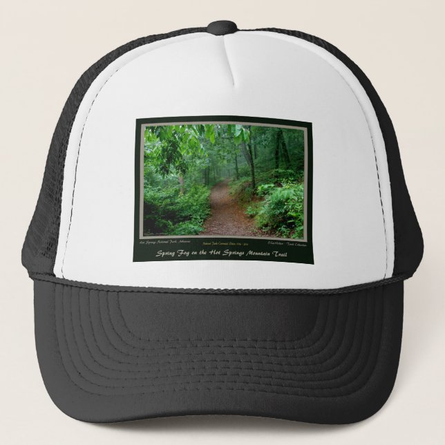 Hot Springs Mt Trail National Park Centennial Ed Trucker Hat (Front)