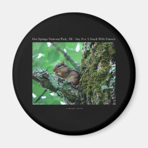 Hot Springs National Park, AR Chipmunk Snack Gifts Magnet