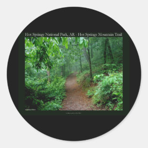 Hot Springs National Park, AR Fading Fog Gifts Classic Round Sticker