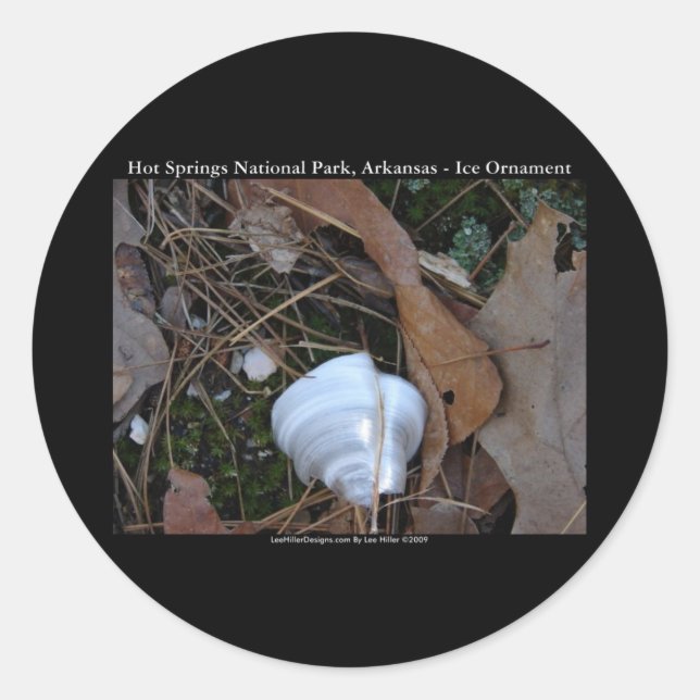 Hot Springs National Park, AR - Ice Ornament Gifts Classic Round Sticker (Front)