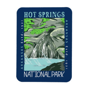 Hot Springs National Park Arkansas Distressed Magnet