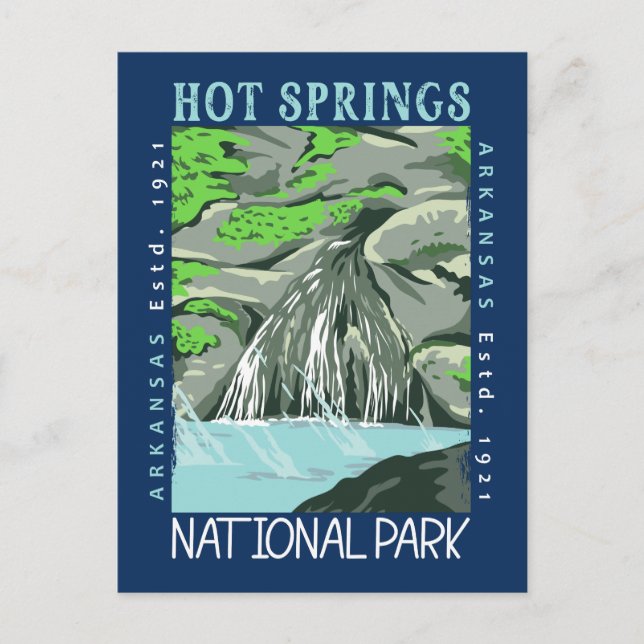 Hot Springs National Park Arkansas Distressed Postcard (Front)
