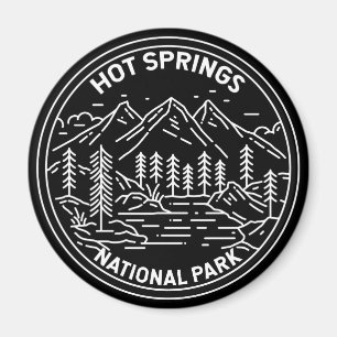 Hot Springs National Park Arkansas Monoline Magnet