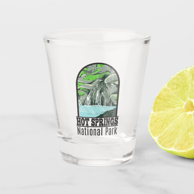 Hot Springs National Park Arkansas Vintage Shot Glass (Front)