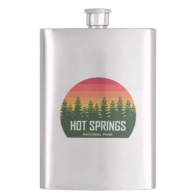 Hot Springs National Park Hip Flask (Front)