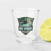 Hot Springs National Park Illustration Retro Badge