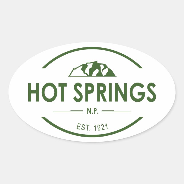 Hot Springs National Park Oval Sticker (Front)