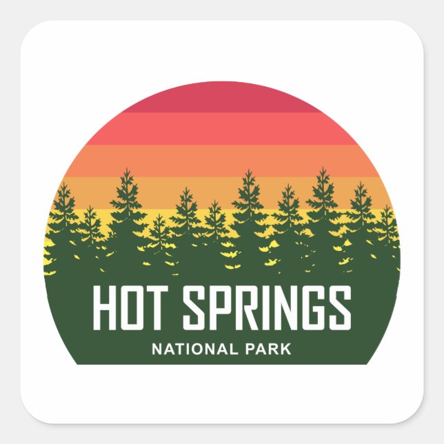 Hot Springs National Park Square Sticker (Front)