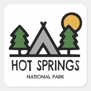 Hot Springs National Park Square Sticker
